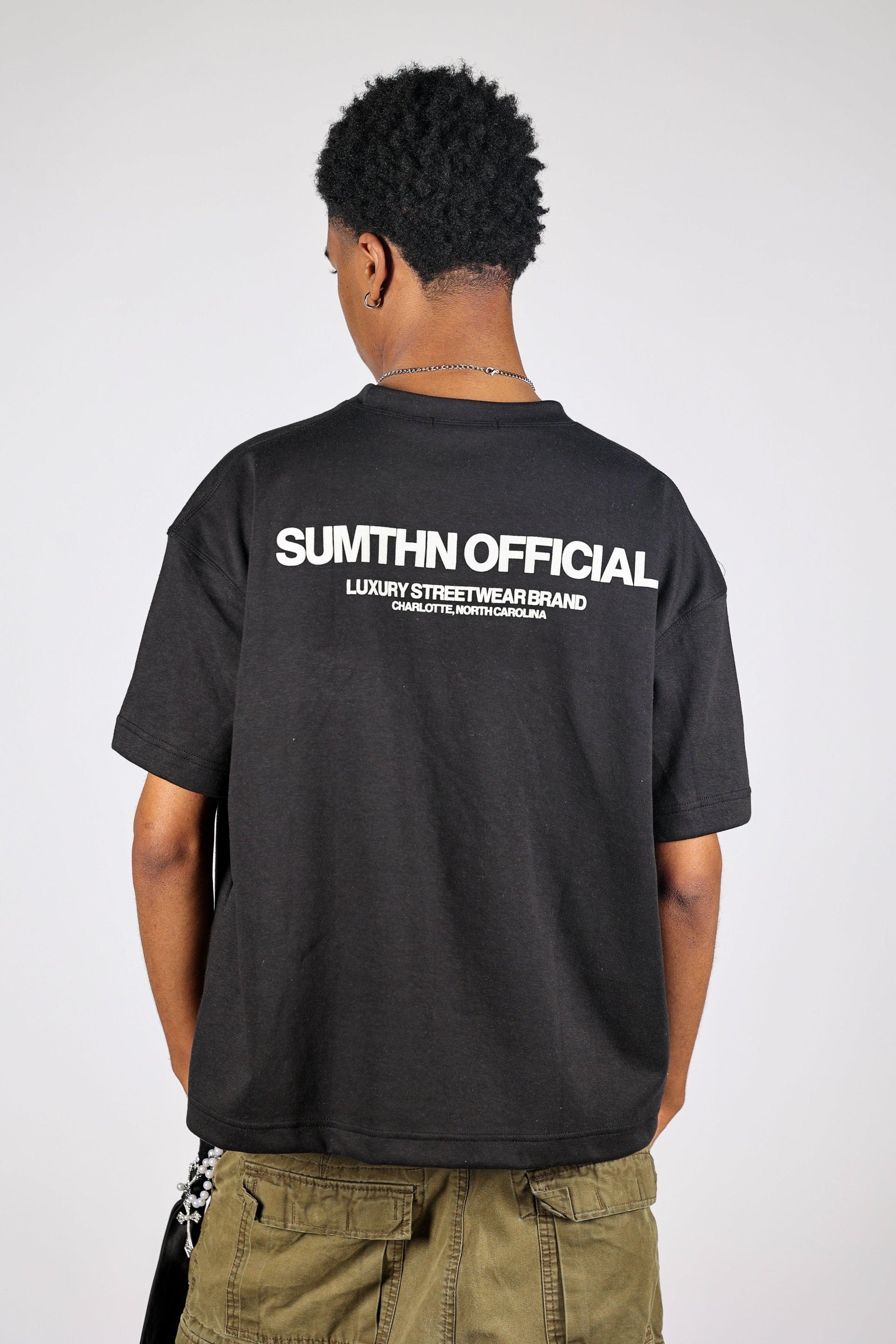 Drop Shoulder T-Shirt - Black